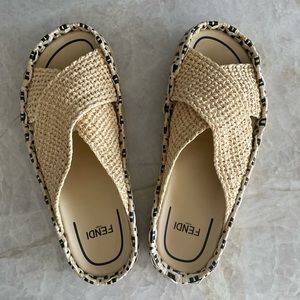 Fendi Raffia Slides size 36